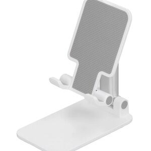 Universal White and Gray Adjustable Foldable Tablet & Phone Stand